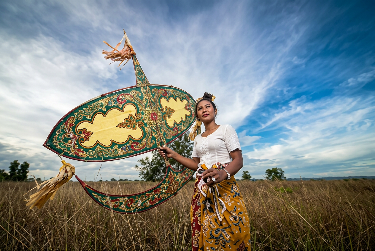 Kite Flying (Wau)